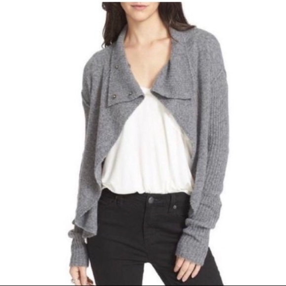 Free People Cascade Sweater Gray Sz Medium - Picture 11 of 12